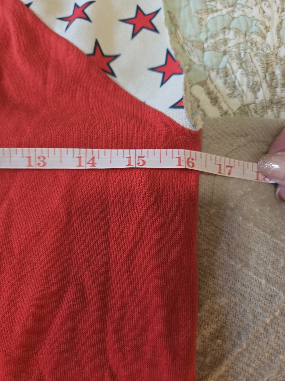 Vintage O.M. Tiffany Red Tigers Crop Top with Star-Patterned Sleeves S - Picture 5 of 7